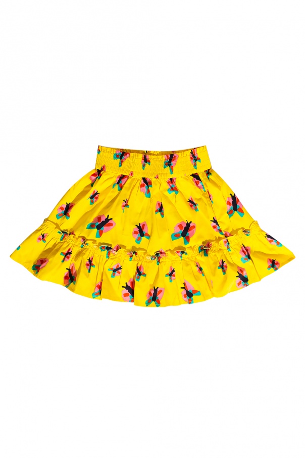 Stella McCartney Kids Patterned skirt with gathers